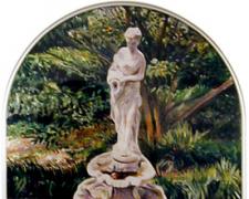 Galatea: Katie's Fish Pond, 1998, acrylic on paper, i.s. 18 1/4 x 12 3/4"