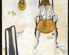 Wild Woman 2009 acrylic on stitched canvas 40 x 30"