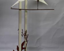 Ko Ko, 1995 painted steel, rust edges 59 x 35 x 21 1/2"