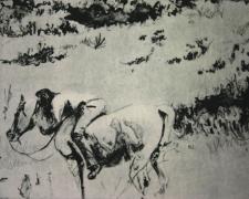 That Summer in Taos, 2010, etching, ed. A/P, p.s. 11 x 15" / i.s. 8 3/4 x 9 3/4"