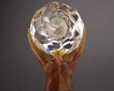 John Littleton & Kate Vogel, "Petal Cut", 2008, glass, 17 3/4 x 7 1/4 x 4 1/4", (Secondary Market)