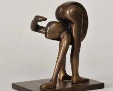 "Man Looking Back", 1988, bronze, 4 1/4 x 3 1/4 x 2 1/2", AP edition of 10