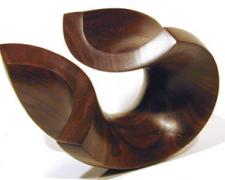 The Wave, 2003, walnut , 5 x 7 x 4"