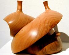 Horny Story, 2002, Japanese camphor, 5 1/2 x 6 1/2 x 6