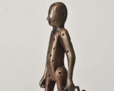 "Man with Drill", 1987, bronze, 8 3/16, 2 1/4 x 3 1/2", edition 4 of 10