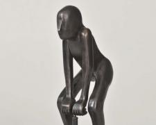 "Man with Pump", 2000, bronze, 7 x 3 3/4 x 3 3/4", edition 1 of 3