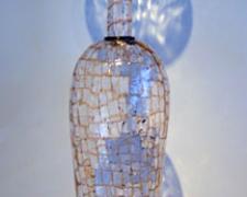 Amber Mosaic Vase, 2006, blown, 38 x 8"