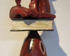 Bullet/Book/Canigou, 2011, terracotta with oil, 34 x 8 x 9"