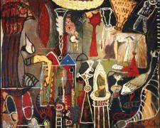 Vortext Series #4 2005 Oil painting with mixed media on wood 40 x 48"