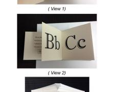 A Book for Boys and Girls, 2013, accordion alphabet book, inkjet print on paper, 4 x 1 x 4"