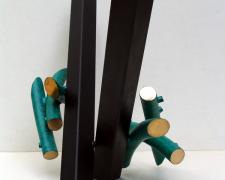 Around Midnight, 1999 painted steel, copper tubes, silicon bronze 18 x 28 3/4 x 15"