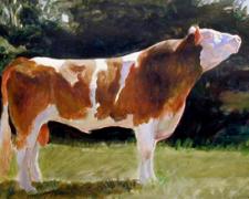 The Bull in the Garden of Minos, 2004, acrylic on paper, 10 x 18"