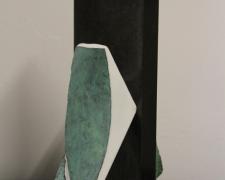 Mirror's Edge, bronze, paint 15 x 11 x 6 3/4"