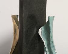 Mirror's Edge, bronze, paint 15 x 11 x 6 3/4"