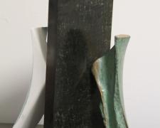 Mirror's Edge, bronze, paint 15 x 11 x 6 3/4"