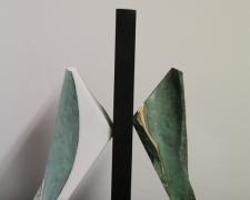 Mirror's Edge, bronze, paint 15 x 11 x 6 3/4"