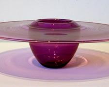 Amethyst Interior Fold Platter, 2007, blown, 4 x 13" (diameter)