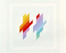 Double Diagonal #2, 1977, acrylic, graphite on canvas, 20 x 20"