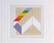 Prism #5, 1975, acrylic, graphite on canvas, 20 x 20"