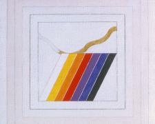 Prism #8, 1973, acrylic, graphite on canvas, 20 x 20"