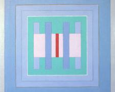 Square Symmetry #4, 1973, acrylic, graphite on canvas, 20 x 20"