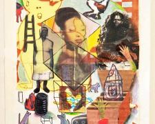 Floyd Newsum, "Outside the Box", 2021, mixed media, 11 1/2 x 9 1/2" (Courtesy of Longnecker Gallery)