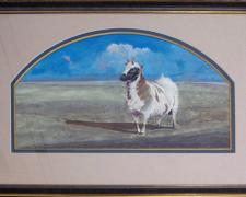 "Cousin West's Dam", 1975, acrylic on masonite, i.s. 11 3/4 x 21" / f.s. 20 1/4 x 30 1/4", (Secondary Market)