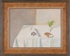 Eucharist, 1977, acrylic on panel, panel size: 18 x 24"/frame size: 25 1/2 x 31 1/2"