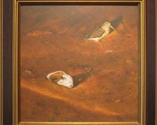 "Snipe", 1976, acrylic on masonite, i.s. 13 1/2 x 13 1/2" / f.s. 18 1/2 x 18 1/2", (Secondary Market)