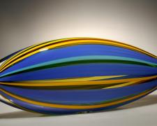 Piscine, 2012, blown glass, cane, 18 1/2 x 6 1/2 x 3"