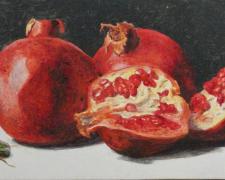 Persephone, 2016, acrylic on paper, 4 1/2 x 9” 