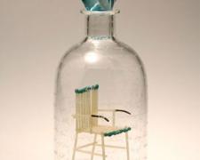 Portrait - Chair, 2010, hot worked, blown glass, engraving, 12 x 5 x 5"