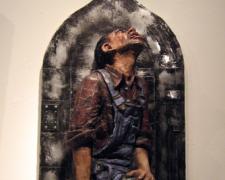 The Communion 2006 mixed media, ceramic 34 x 14 X 9 1/2"