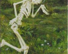 Pilgrim’s Progress, 2016, acrylic on panel,  8 x 4” 