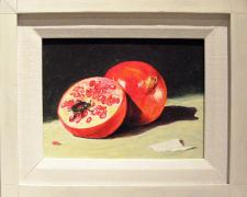 Pomegranate, 2011, acrylic on panel, f.s. 9 1/2 x 11 1/2" / i.s. 5 1/2 x 7 1/2"