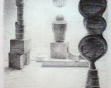 Los Illuminados: American Theocracy, 2008, graphite on paper,  i.s. 12 1/2 x 10"