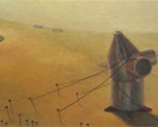 Travesia 2007 Oil on wood 9 1/2 x 36"