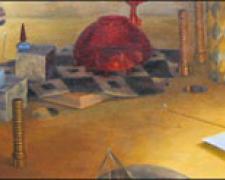 Unavoidable Outcome 2007 Oil on wood 61 x 14 1/2"