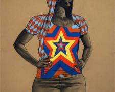 Vasimr, 2009, charcoal, conte, mixed media, 48 x 36"