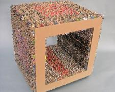 Puzzle Box, 2014 mixed media, 4 1/2 x 14 1/2 x 13"