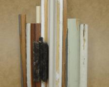 Restorative #1, 2015 reclaimed building materials, wood, brass, stainless steel 6 x 2 1/2 x 2"
