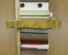 Restorative #5, 2015 reclaimed building materials, wood, copper, brass, stainless steel, sterling 6 x 3 x 1 1/4"