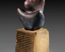 Ascend 2012 blown hot sculpted glass, limestone 16 x 6 x 6"