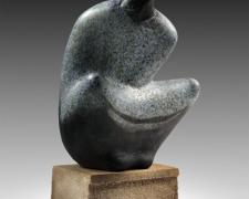 Balance 2013 blown hot sculpted glass, limestone 13 x 6 x 6"