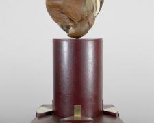 Rosa Caliente, 2010 mahogany, painted steel, cast silicon bronze, brass 19 x 10 x 10"