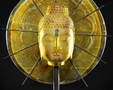 Brilliant Gold Buddha Burst, 2012, cast glass, 27 x 22 x 9"