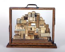 The Lost Library, 2008, assemblage, 15 1/2 x 18 x 4 3/4"