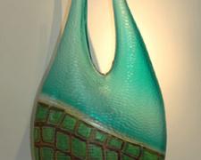 Cabila, 2006, handblown, sandblasted, 34 1/2 x 13 1/2 x 5"