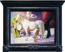 Kermit Oliver, "Semana Santa", 2009, acrylic on panel, 27 1/2 x 34 1/2" (Secondary Market)