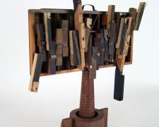 Savannah Stroll, 2016, assemblage, 21 1/2 x 17 x 4 1/2"